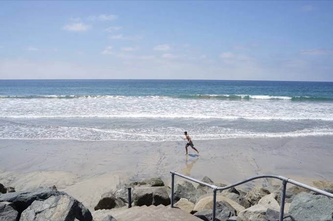 The community's private beach